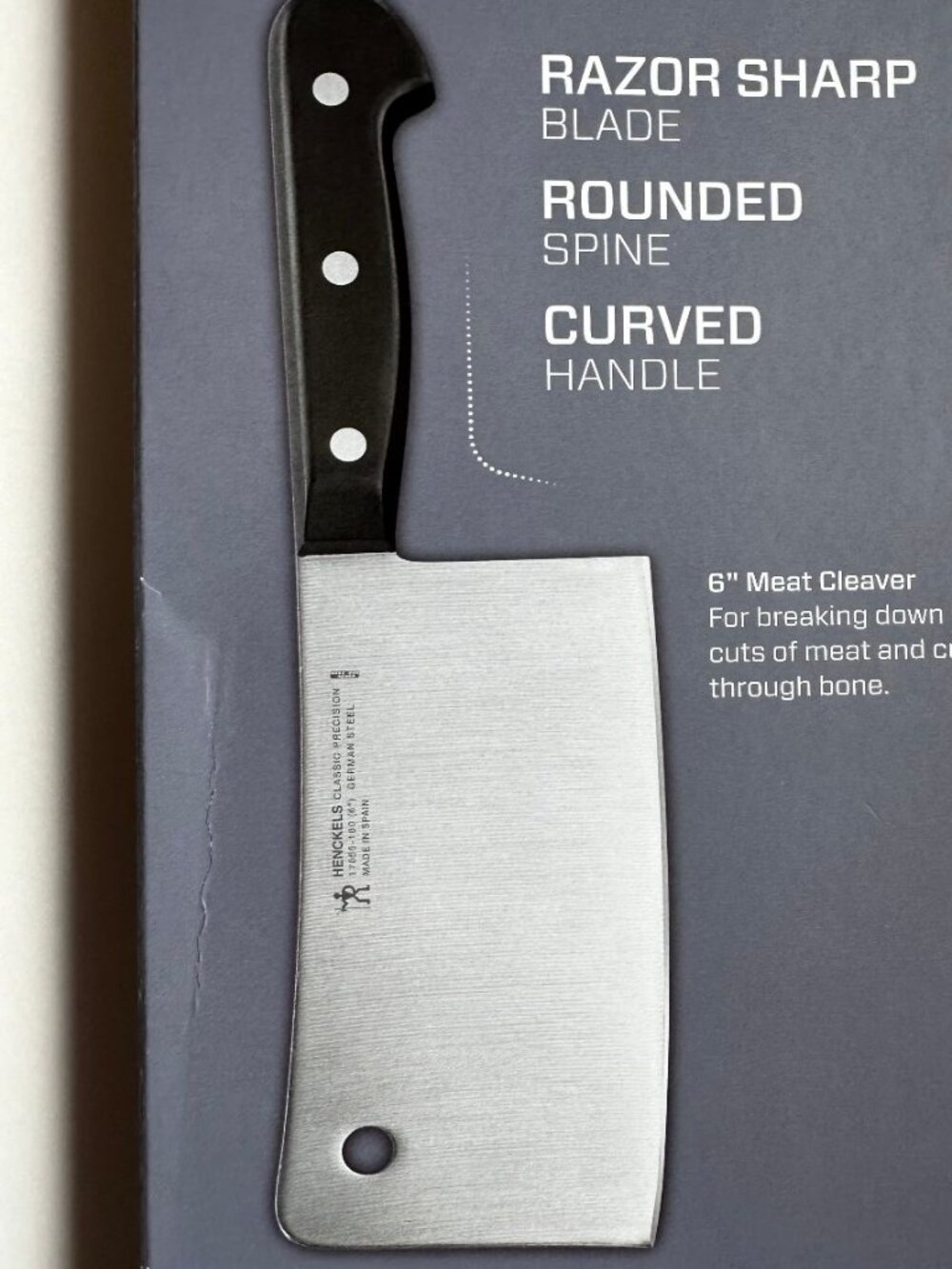 NEW Henckels Classic Precision 6-inch German Steel Made in SPAIN Cleaver